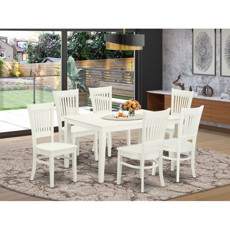 Red Barrel Studio® Alyta Rubberwood Solid Wood Dining Set Wayfair